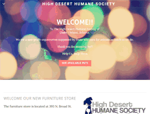 Tablet Screenshot of highdeserthumanesociety.org